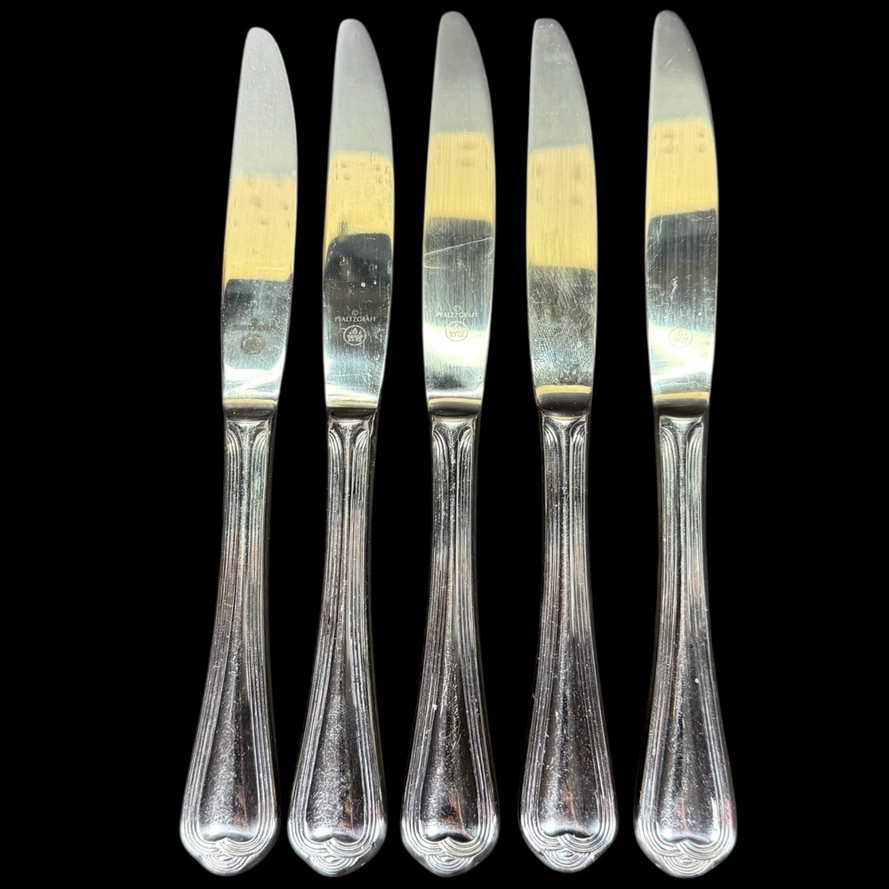 Pfaltzgraff‎ Stainless Steel FAIRISLE lot of 5 Dinner Knives